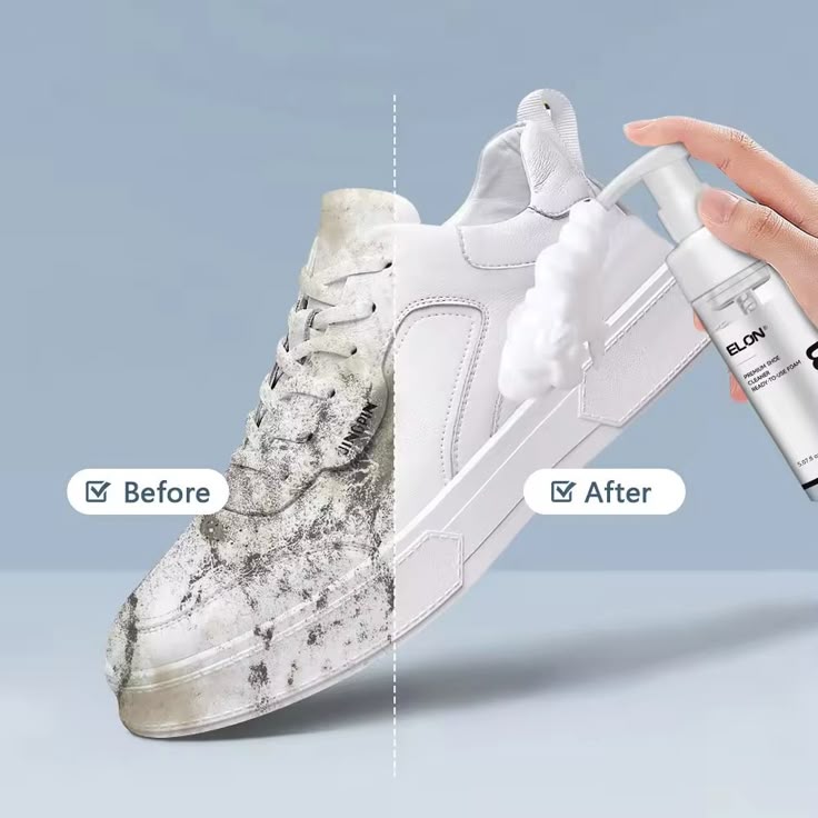 Elon 100 Natural Sustainable Eco friendly Shoe Cleaner Oem Fsc Package 120ml Waterproof Spray 150ml White Sneaker Foam Cleaner